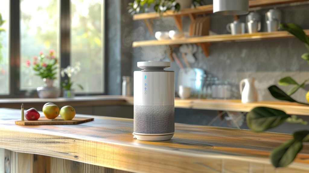 Infographic showing air purifier benefits for health and home