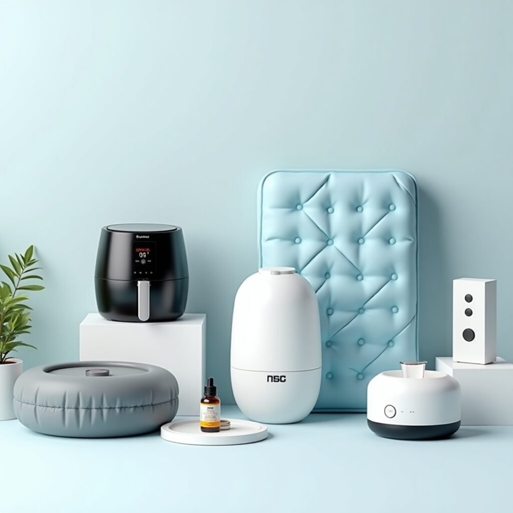 Top air home products 2025 – air fryer, air purifier, diffuser, freshener, mattress, compressor, and odor control solutions.